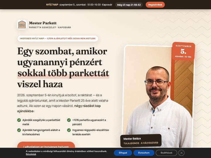 Mester Parkett demó oldal