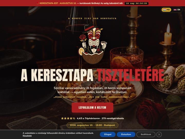 Keresztapa vacsoraest demó oldal