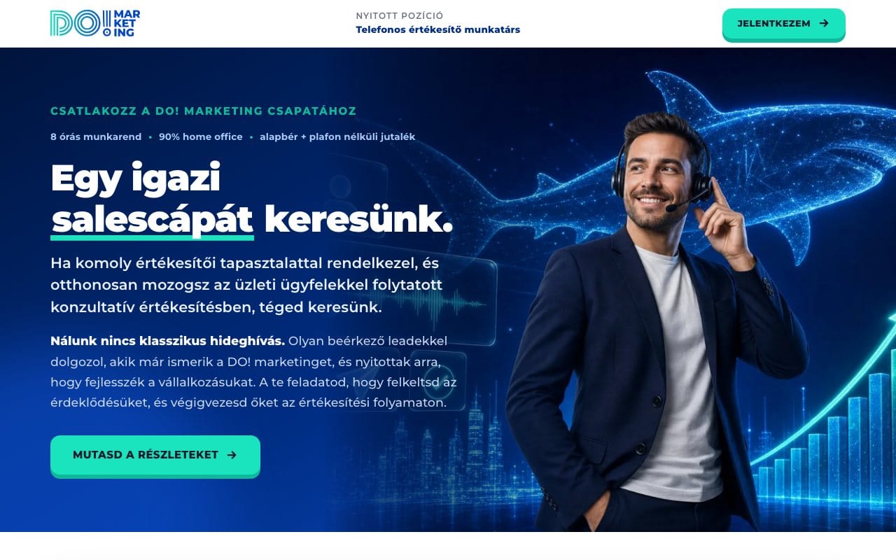 A DO! marketing telefonos értékesítő álláshirdetése