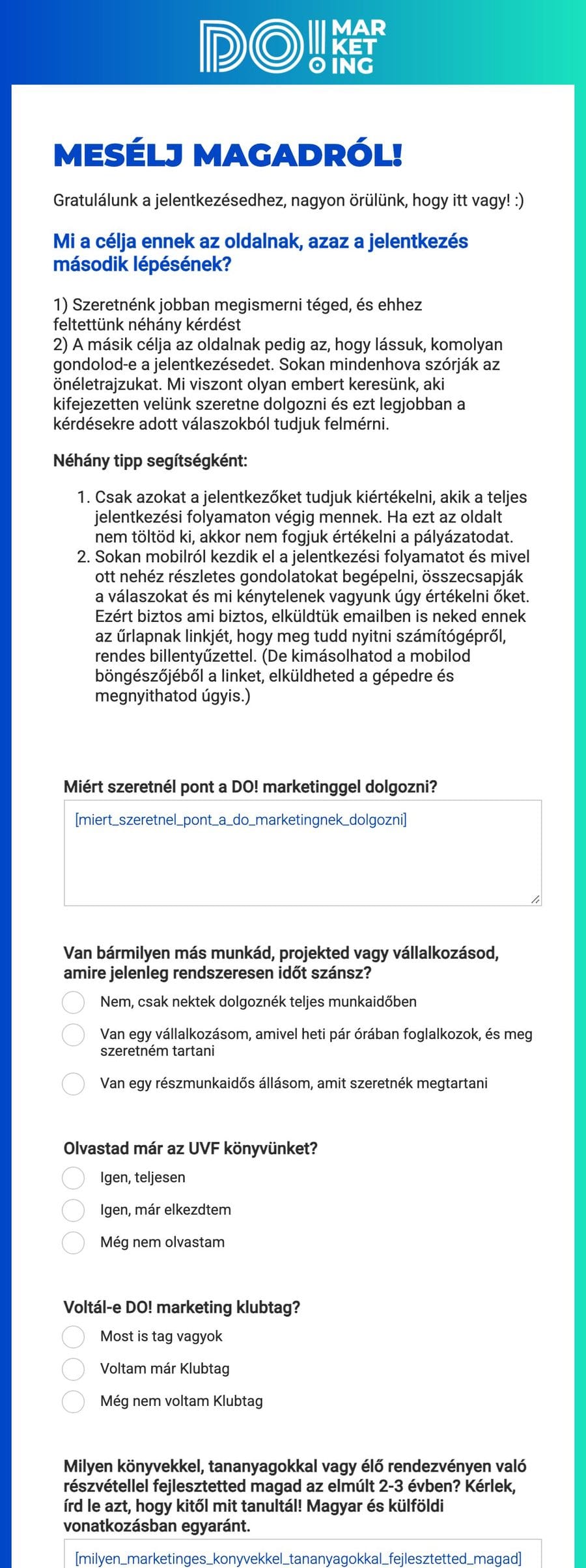 <b>Telefonos értékesítő</b> · „Mesélj magadról!”